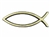 Auto Decal-3D Fish-Large (Gold): 788200564484