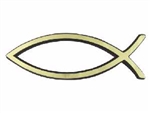 Auto Decal-3D Fish-Large (Gold): 788200564484