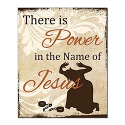 Wall Plaque-Power In The Name Of Jesus: 796038230242