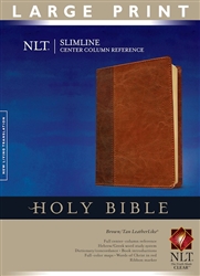 NLT Slimline Center Column Reference/Large Print Bible: 9781414338514