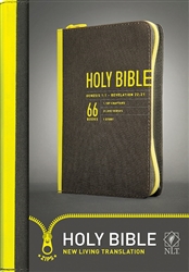 NLT Zips Bible-Canvas Cover w/Yellow Zipper: 9781414385143