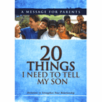 20 Things I Need To Tell My Son: Devotions to Strengthen Your Relationship: 9781605871097