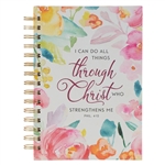 Journal Wirebound LG All Things Through Christ Phil 4:13: 9781639520657