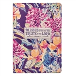 Journal-Classic LuxLeather-Blessed Is The One Who Trusts In The Lord-Floral:  9781642726343