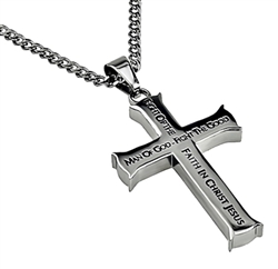 Necklace-Iron Cross-Man Of God (24"): 999913720382