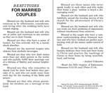 Beatitudes for Married Couples