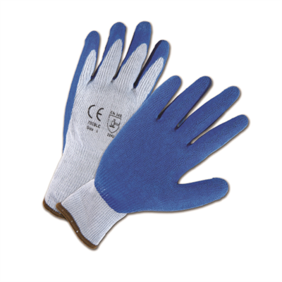West Chester Blue Crinkle Finish Latex Palm Coated Glove
