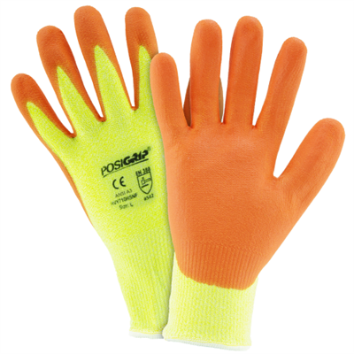 West Chester Hi-Vis Yellow HPPE Orange Foam Nitrile Palm Coated Glove