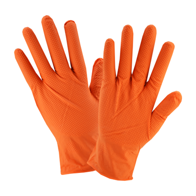 West Chester 8 Mil Orange Textured Nitrile Gloves
