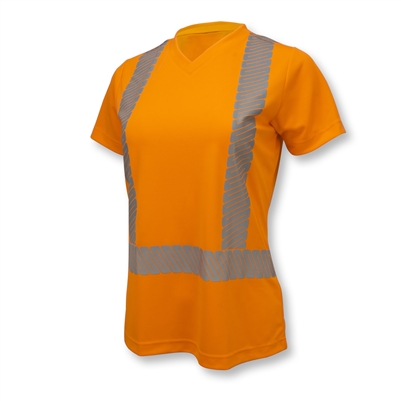 ST11 Class 2 High Visibility Women's Safety T-Shirt with Max-Dri  - Orange - Size 2X
