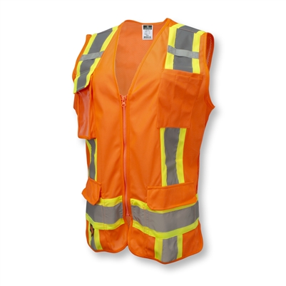 SV6W Two Tone Surveyor Type R Class 2 Women's Safety Vest - Orange - Size XL