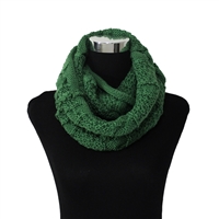Neck Warmer Green Circular Loop Knit Cowl Infinity Scarf Shawl Winter Warm