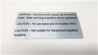 Electrical Warning Label For A Norwalk Juicer