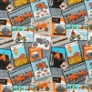 Allis Chalmers Literature Print Fabric, Dark Gray