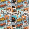 Allis Chalmers Literature Print Fabric, Light Gray