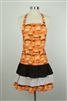Allis Chalmers Ladies' Apron with Ruffles, Orange