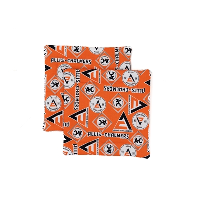 Allis Chalmers Pot Holders, Orange Logo Print