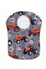 Allis Chalmers Tractor and Logo Baby Bib, Light Gray