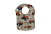 Allis Chalmers Tractor and Logo Baby Bib, Tan Plaid