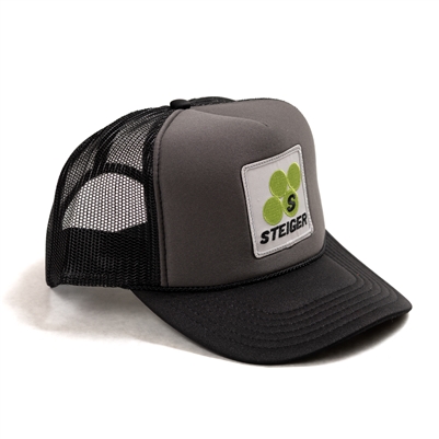 Steiger Logo Hat, Gray and Black Foam Trucker