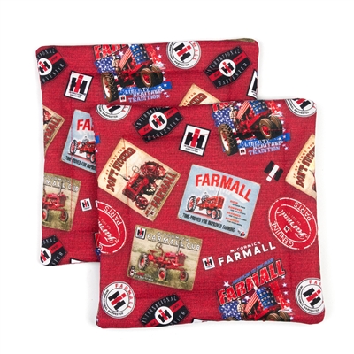 IH Farmall Tractor Pot Holders, Red