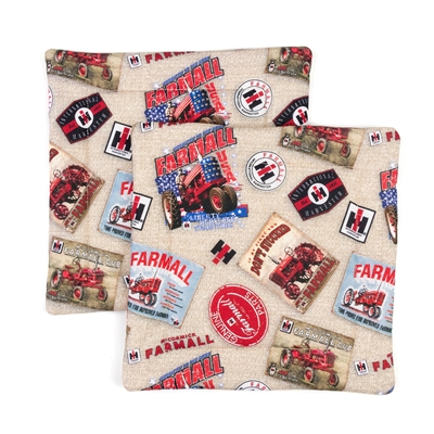 IH Farmall Tractor Pot Holders, Tan