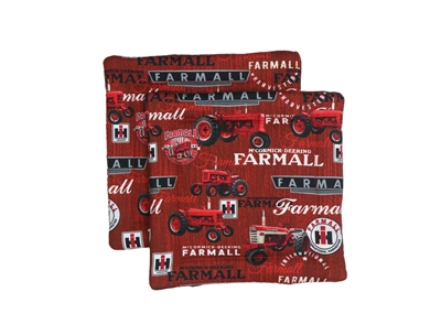 IH Farmall Tractor Pot Holders, Red