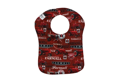 Farmall Tractor Baby Bib, Red