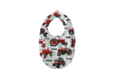 Farmall Tractor Baby Bib, History Whitewash