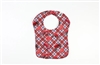 Farmall Tractor Baby Bib, Red/Blue Plaid