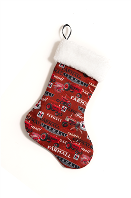 Farmall Tractor Christmas Stocking, Red