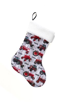 Farmall IH Tractor Christmas Stocking, History Whitewash Pattern