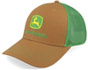 John Deere Hat, Brown with Green Mesh Back