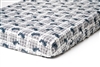 IH Farmall Tractor Crib Sheet, gray plaid