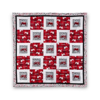 IH Farmall Baby Quilt, Red and Gray
