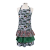 Ladies' Oliver Tractor Apron with Ruffles, Gray