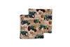 Oliver Tractor and Logo Pot Holders, Tan, Set of Two