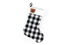 Oliver Christmas Stocking, Keystone logo, plaid and leather