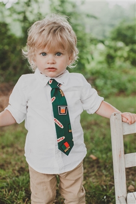 Oliver Logo Tie, Green, Toddler Size