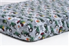 Oliver Tractor and Logo Crib Sheet, Gray