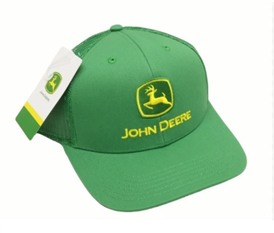 John Deere Logo Hat, Green Mesh
