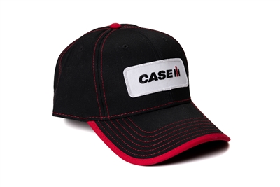 CaseIH Logo Hat, Black with Red Accents