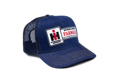 IH Farmall Logo Hat, Denim Mesh