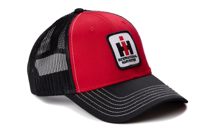 International Harvester Hat, Red with Black Mesh
