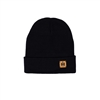 International Harvester Knit Hat, Black, Leather Emblem