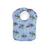 Baby Bib Displaying John Deere Tractors, Blue