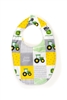 Baby Bib Displaying John Deere Tractors, Future Farmer Block Print