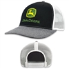 John Deere Hat, Black/Gray/White Mesh