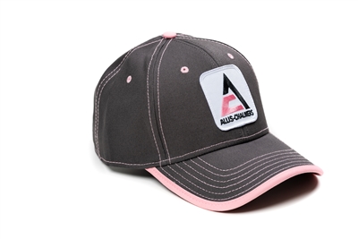 Ladies' Allis Chalmers Hat, Gray with Pink Trim