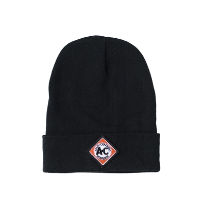 Allis Chalmers Knit Hat, vintage style logo, black